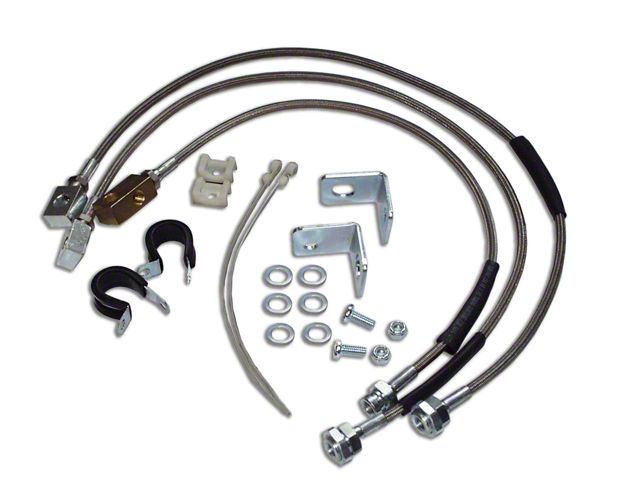 Stainless Steel Brake Hose Kit for 0 to 6-Inch Lift (93-98 Jeep Grand Cherokee ZJ)