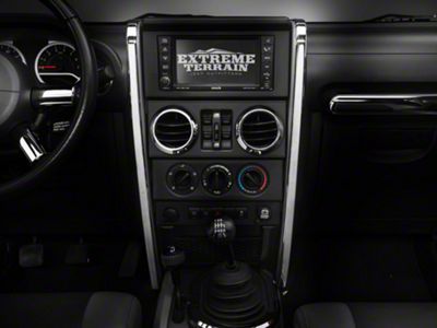 Rugged Ridge Center Dashboard Accents; Chrome (07-10 Jeep Wrangler JK)