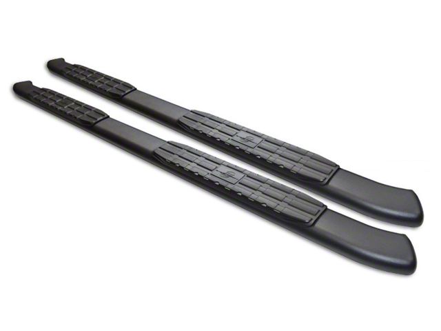 4X Series 4-Inch Oval Side Step Bars; Black (07-18 Jeep Wrangler JK 4-Door)