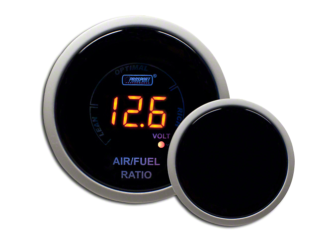 Prosport 52mm Digital Air/Fuel and Voltage Gauge; Electrical; Amber (Universal; Some Adaptation May Be Required)