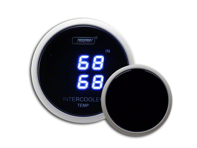 Prosport 52mm Digital Dual Intercooler Air Temperature Gauge; Blue (Universal Fitment)