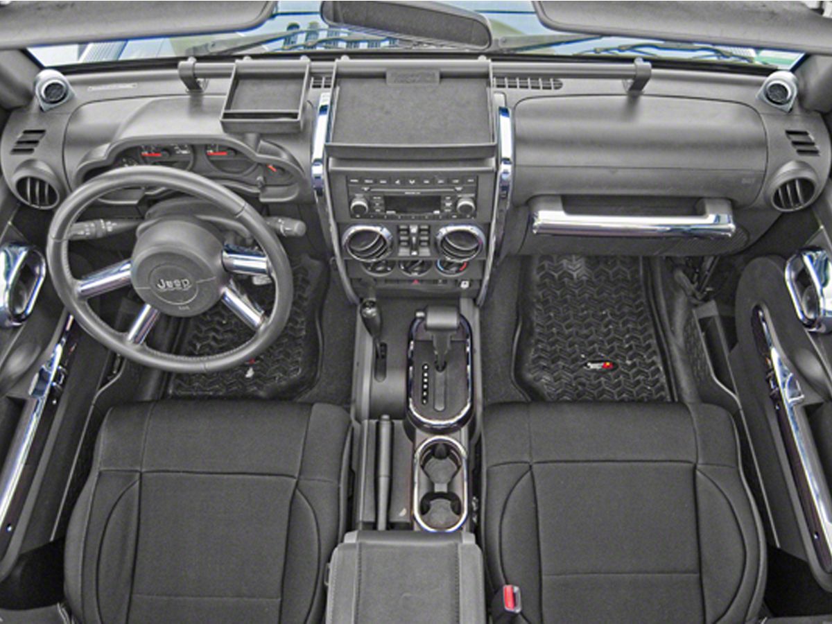 Rugged Ridge Chrome Interior Trim Accent Kit 07 10 Jeep Wrangler Jk 2 Door W Manual Transmission Power Windows