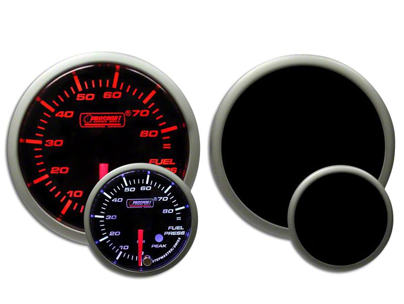 Prosport 52mm Premium Series Fuel Pressure Gauge; Electrical; Amber/White (Universal; Some Adaptation May Be Required)