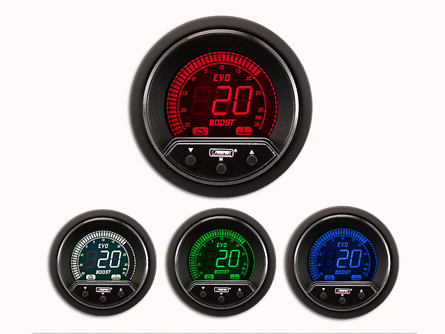 Prosport 52mm Premium EVO Series Evo Exhaust Gas Temperature Gauge; Blue/Red/Green/White (Universal; Some Adaptation May Be Required)