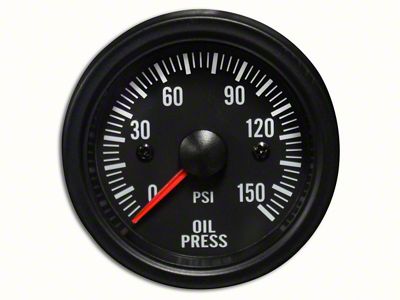 Prosport 52mm Waterproof Series Oil Pressure Gauge; Electrical; Amber/White (Universal; Some Adaptation May Be Required)