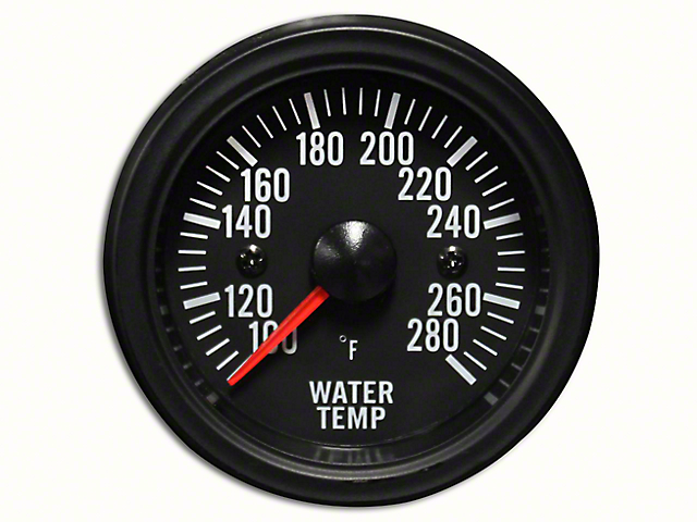 Prosport 52mm Waterproof Series Water Temperature Gauge; Electrical; Amber/White (Universal; Some Adaptation May Be Required)