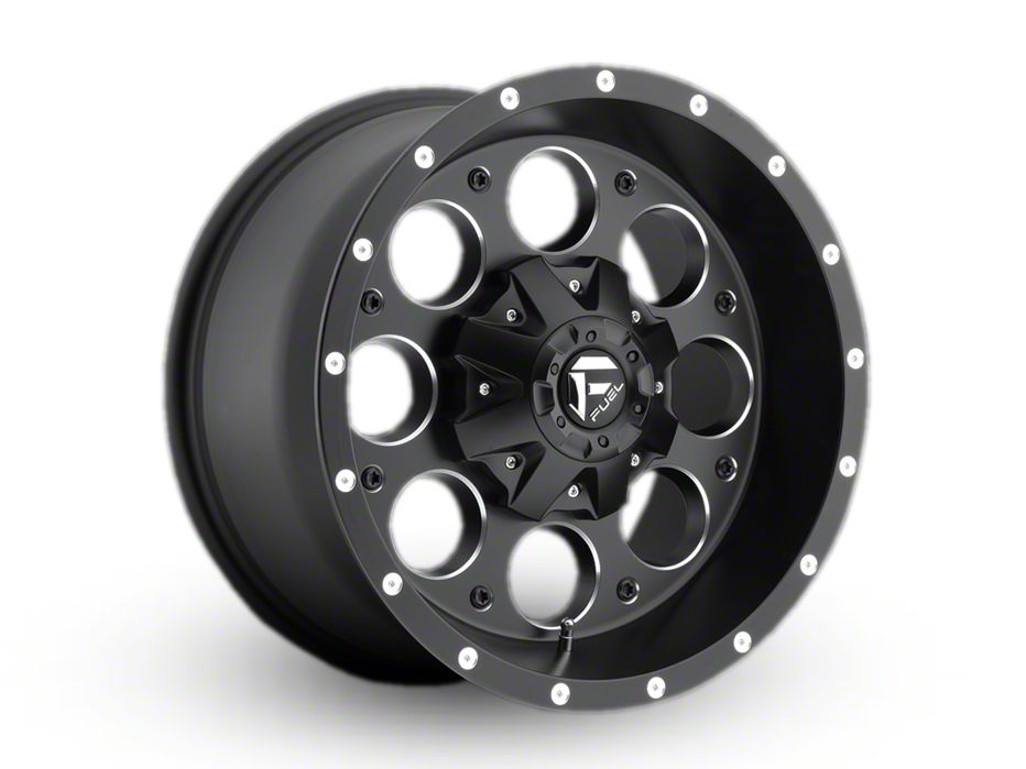 Fuel Wheels Wrangler Revolver Black Milled Wheel 16x8 D52516802645