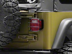 RedRock 4x4 Euro Tail Light Guards; Black (76-06 Jeep CJ5, CJ7, Wrangler YJ & TJ)