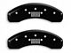 MGP Brake Caliper Covers with Jeep Logo; Black; Front and Rear (07-18 Jeep Wrangler JK)
