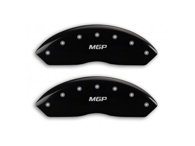 MGP Brake Caliper Covers with MGP Logo; Black; Front and Rear (03-06 Jeep Wrangler TJ w/ Rear Disc Brakes)