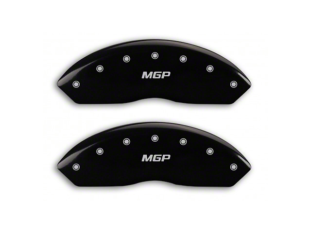 MGP Black Caliper Covers with MGP Logo; Front and Rear (07-18 Jeep Wrangler JK)
