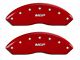 MGP Brake Caliper Covers with MGP Logo; Red; Front and Rear (03-06 Jeep Wrangler TJ w/ Rear Disc Brakes)