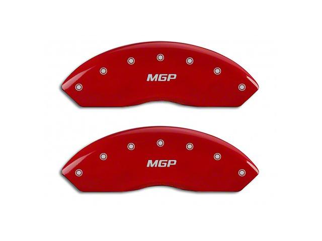 MGP Red Caliper Covers with MGP Logo; Front and Rear (07-18 Jeep Wrangler JK)