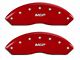 MGP Brake Caliper Covers with MGP Logo; Red; Front and Rear (07-18 Jeep Wrangler JK)