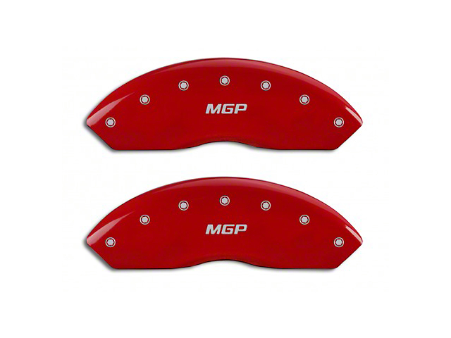 MGP Red Caliper Covers with MGP Logo; Front Only (97-06 Jeep Wrangler TJ)