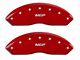 MGP Brake Caliper Covers with MGP Logo; Red; Front Only (97-06 Jeep Wrangler TJ)
