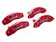 MGP Brake Caliper Covers with MOPAR Logo; Red; Front and Rear (07-18 Jeep Wrangler JK)