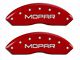 MGP Brake Caliper Covers with MOPAR Logo; Red; Front Only (97-06 Jeep Wrangler TJ)