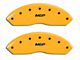 MGP Brake Caliper Covers with MGP Logo; Yellow; Front Only (97-06 Jeep Wrangler TJ)