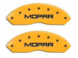 MGP Yellow Caliper Covers with MOPAR Logo; Front Only (97-06 Jeep Wrangler TJ)