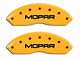 MGP Brake Caliper Covers with MOPAR Logo; Yellow; Front Only (97-06 Jeep Wrangler TJ)