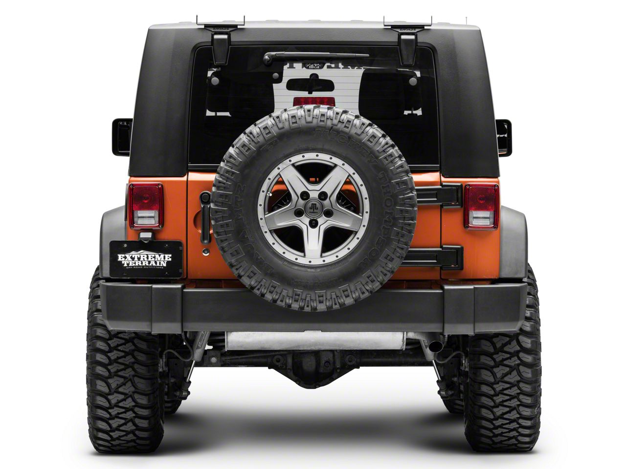 Accepts 6 Slim Light Bar Jeep Wrangler ZROADZ Z394812 Black Rear Window Hinge Bracket 