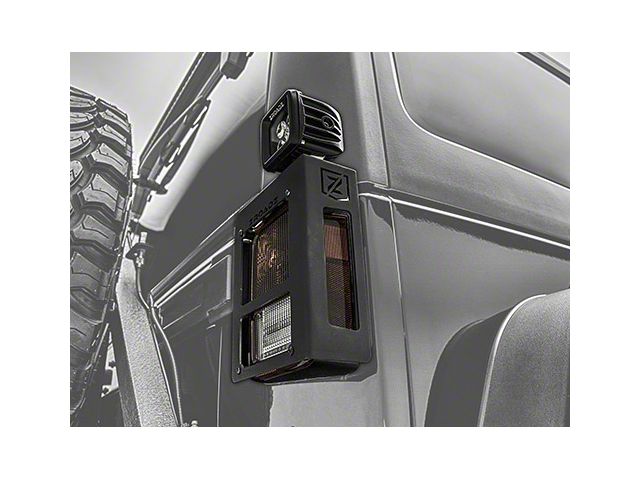 ZRoadz 3-Inch LED Light Cubes with Tail Light Cage Mounting Brackets (07-18 Jeep Wrangler JK)