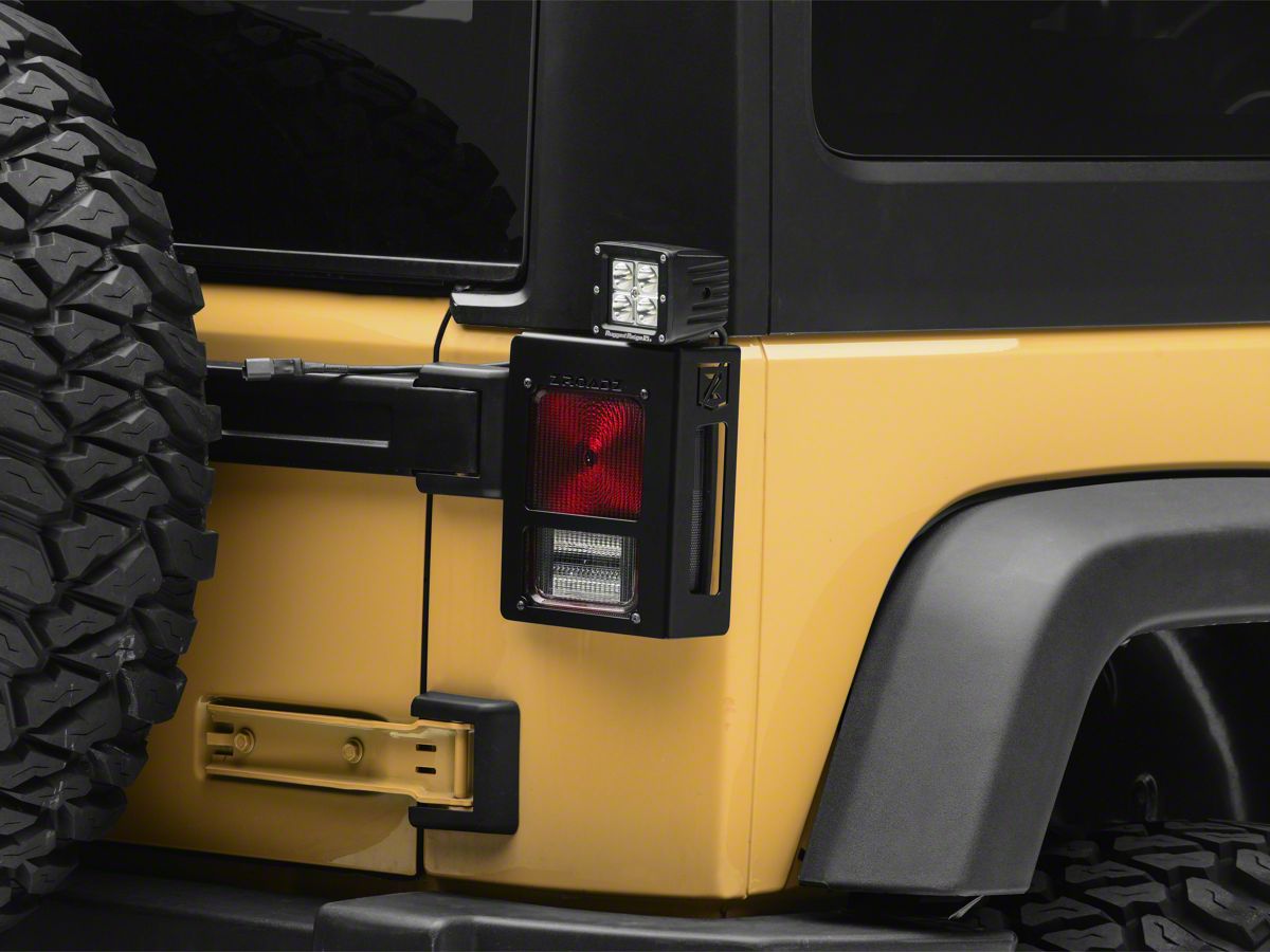 ZRoadz Jeep Wrangler 3 in. LED Light Cube Tail Light Cage Mounting Brackets  Z384811 (07-18 Jeep Wrangler JK)