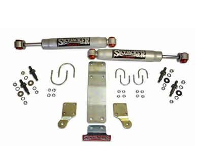 SkyJacker Standard Clearance 9000 Dual Steering Stabilizer Kit for 1.75-Inch OD Tie Rod Tube (07-18 Jeep Wrangler JK)