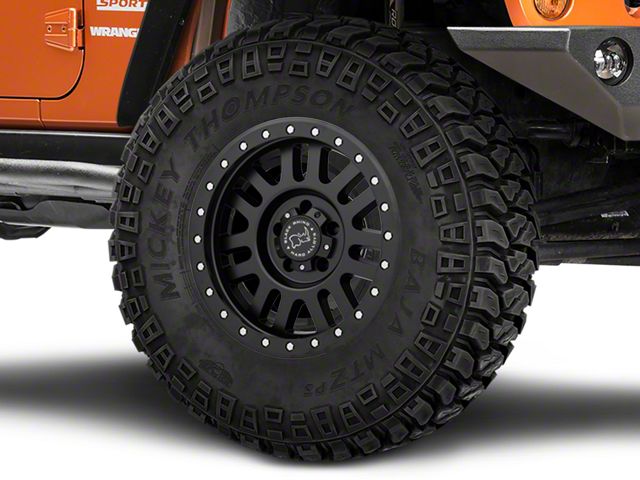 Black Rhino El Cajon Matte Black Wheel; 18x9 (07-18 Jeep Wrangler JK)