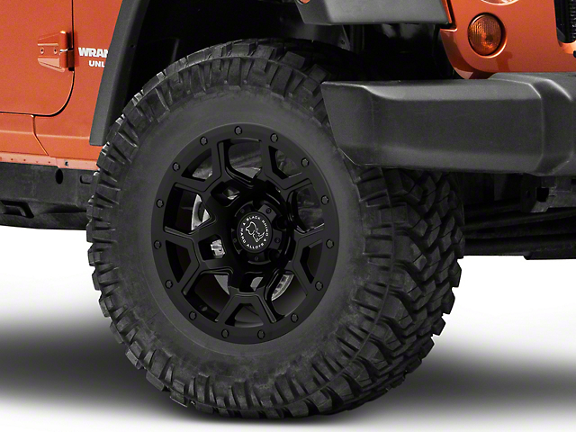 Black Rhino Overland Matte Black Wheel; 17x9.5 (07-18 Jeep Wrangler JK)