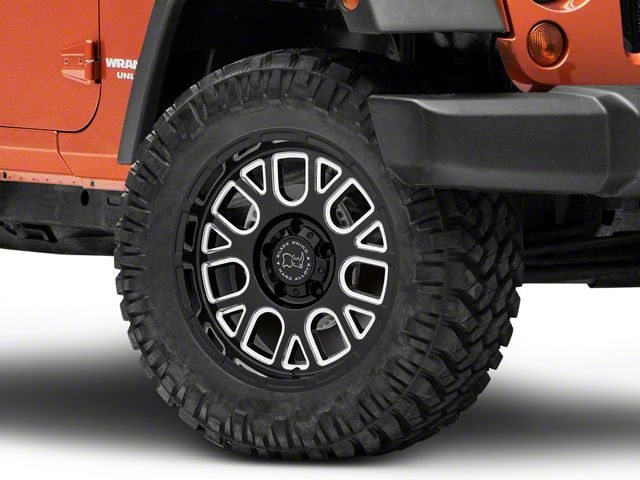 Black Rhino Pismo Gloss Black Wheel; 20x12 (07-18 Jeep Wrangler JK)