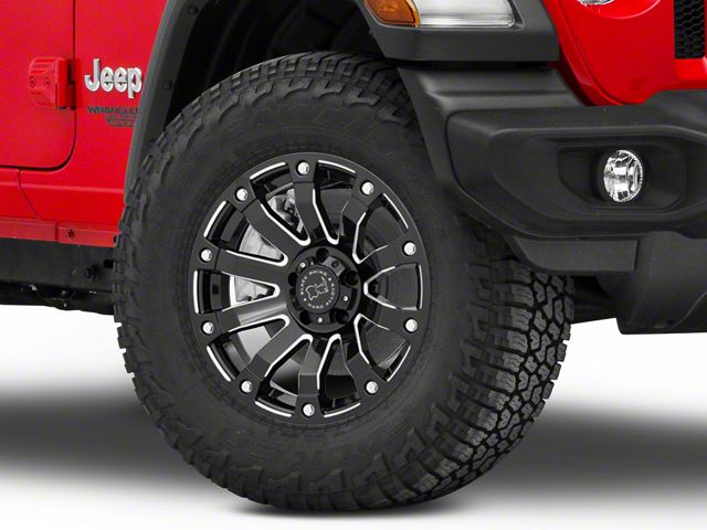 Black Rhino Selkirk Gloss Black Milled Wheel; 17x9 (18-24 Jeep Wrangler JL)