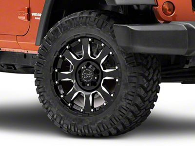 Black Rhino Sierra Gloss Black Wheel; 20x10 (07-18 Jeep Wrangler JK)