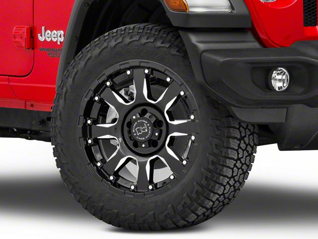 Black Rhino Sierra Gloss Black Wheel; 20x10 (18-24 Jeep Wrangler JL)