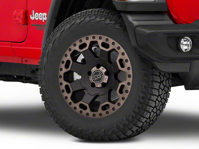 Black Rhino Warlord Matte Black with Machined Dark Tint Lip Wheel; 18x9 (18-24 Jeep Wrangler JL)