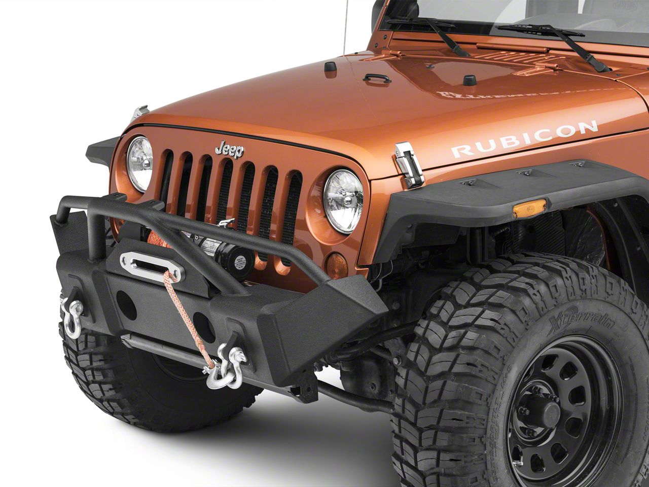 RedRock Jeep Wrangler Avenger Winch Front Bumper J116312 (07-18 Jeep ...