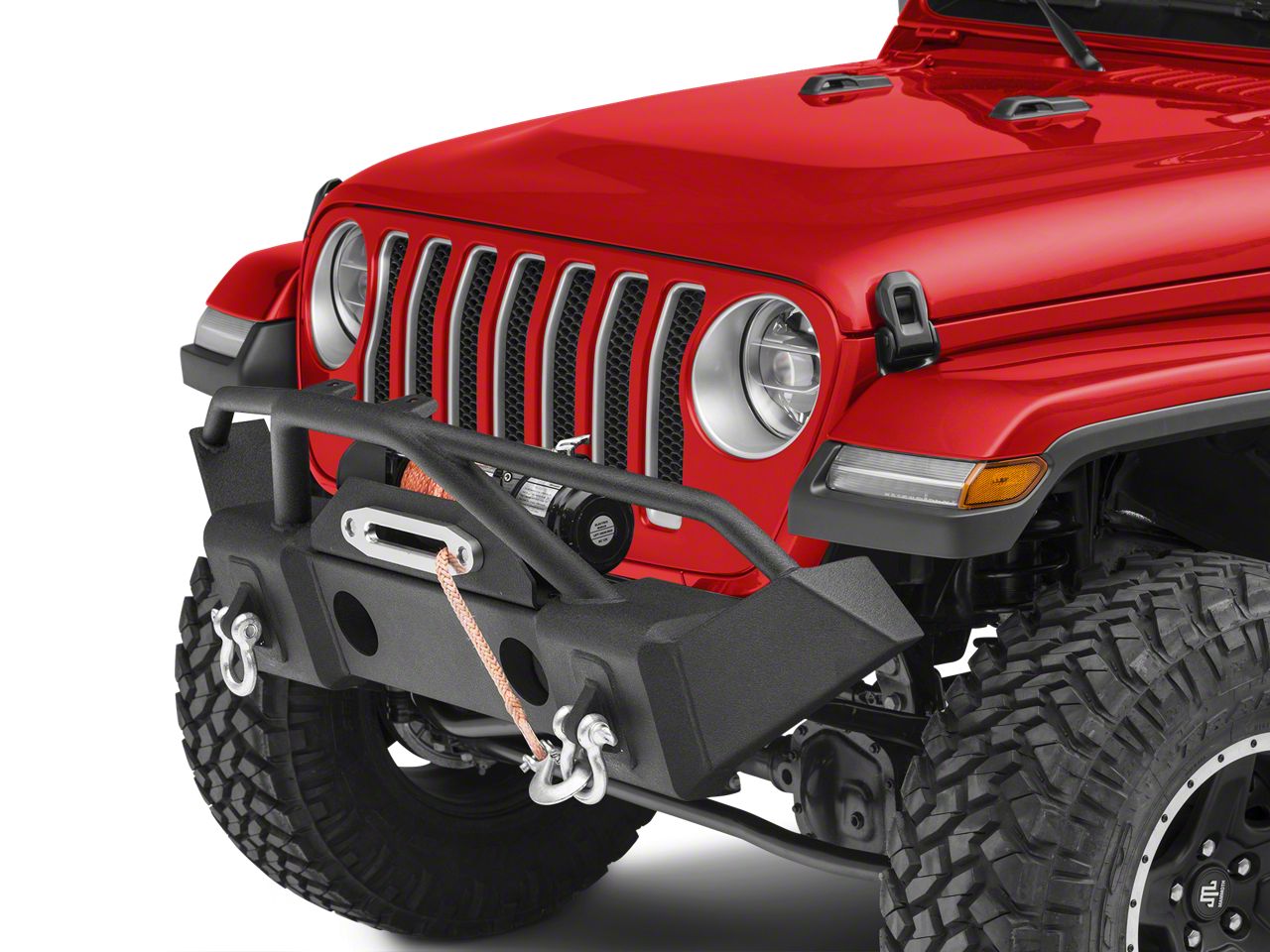 RedRock Jeep Wrangler Avenger Winch Front Bumper J116312 (18-23 Jeep ...