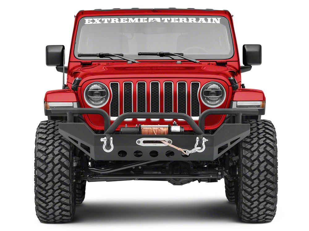 RedRock Rock Crawler Full Width Winch Front Bumper (18-24 Jeep Wrangler ...