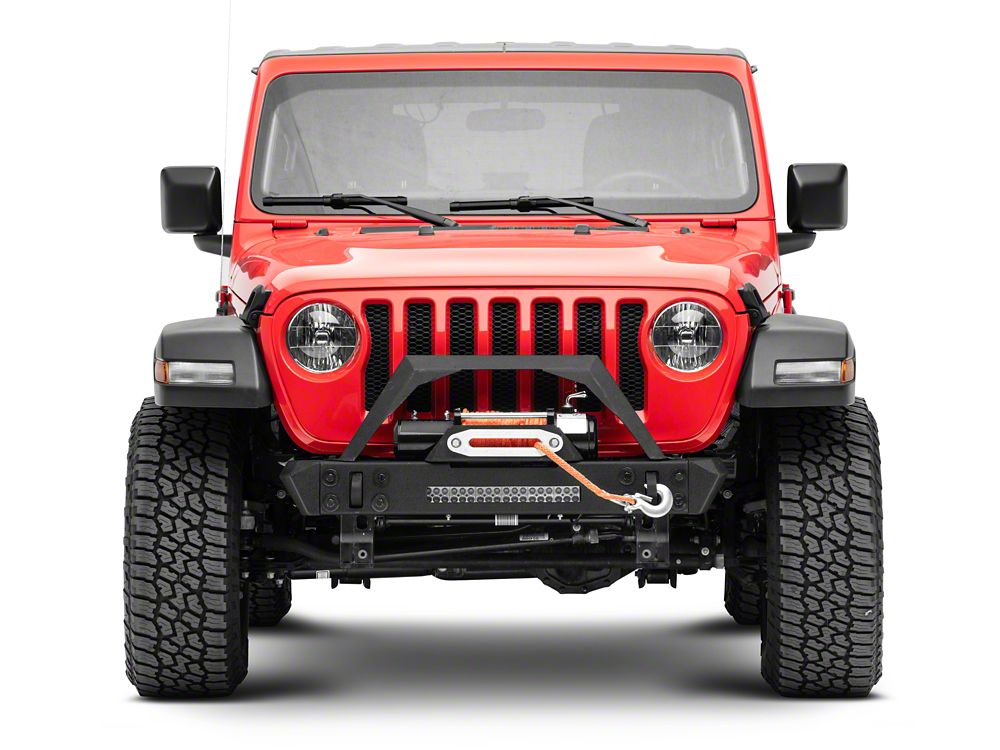RedRock Max-HD Stubby Winch Front Bumper with LED Light Bar RedRock Max-HD Stubby Winch Front Bumper with LED Light Bar