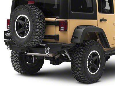 RedRock Crawler Rear Bumper with LED Fog Lights (07-18 Jeep Wrangler JK)
