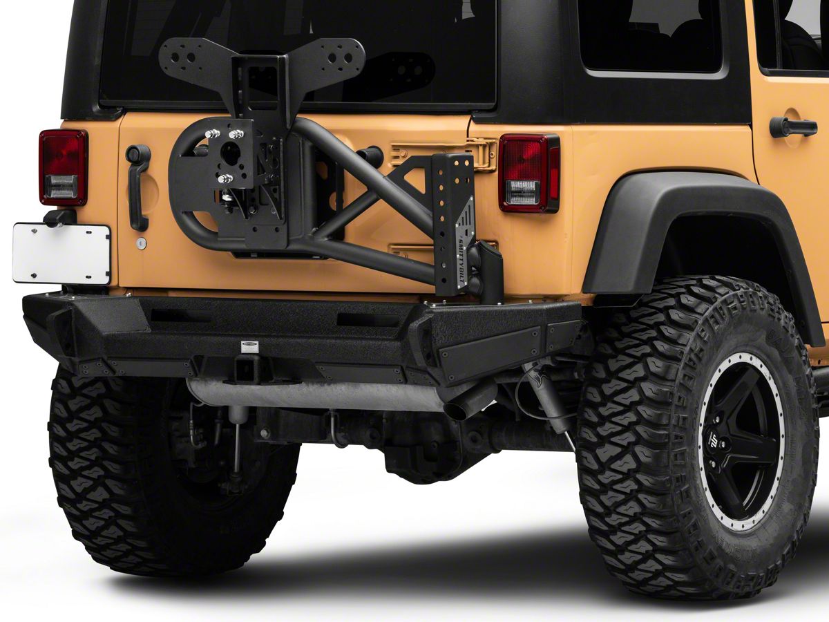 Smittybilt Jeep Wrangler XRC Gen2 Bolt-On Tire Carrier - Textured Black  76857LT (07-18 Jeep Wrangler JK)
