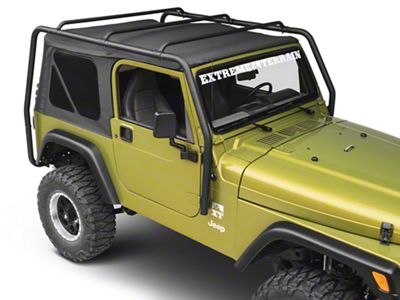Smittybilt SRC Roof Rack; Textured Black (97-06 Jeep Wrangler TJ, Excluding Unlimited)