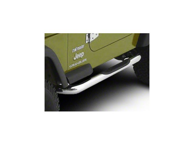 Smittybilt 3-Inch Sure Side Step Bars; Stainless Steel (97-06 Jeep Wrangler TJ, Excluding Unlimited)