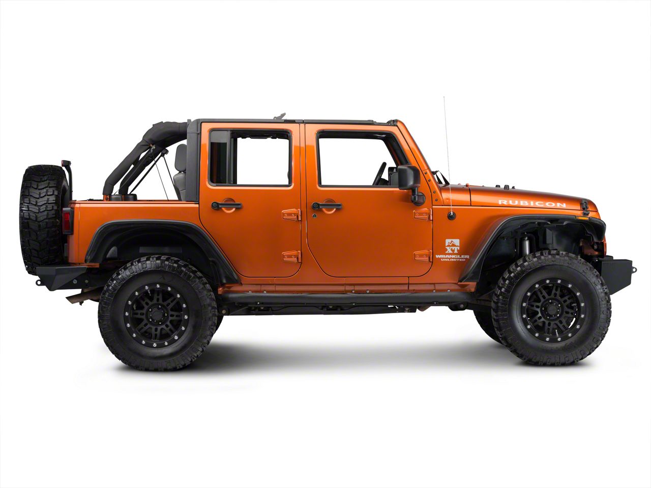 Smittybilt 3 Inch Sure Side Step Bars; Textured Black (07-18 Jeep Wrangler  JK 4-Door)