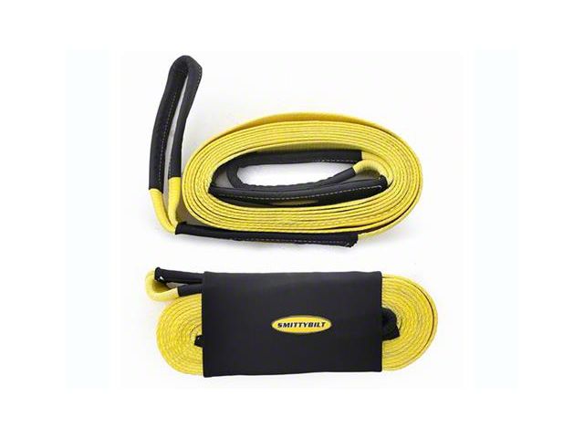 Smittybilt 3-Inch x 30-Foot Recovery Tow Strap; 30,000 lb.