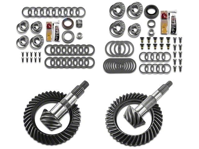 Motive Gear Dana 30 Front Axle and Dana 44 Rear Axle Complete Ring and Pinion Gear Kit; 4.11 Gear Ratio (07-18 Jeep Wrangler JK, Excluding Rubicon)