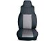 Rugged Ridge Fabric Front Seat Covers; Black/Gray (87-90 Jeep Wrangler YJ)