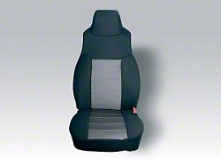 Rugged Ridge Fabric Front Seat Covers; Black/Gray (97-02 Jeep Wrangler TJ)