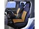 Rugged Ridge Fabric Front Seat Covers; Black/Tan (87-90 Jeep Wrangler YJ)